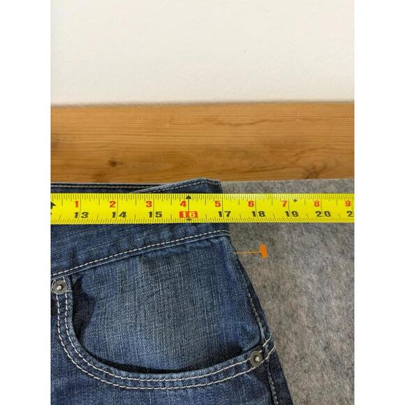 Levis 514 Mens Straight Leg Jeans 34x32 Blue Denim Stretch Zipper Pockets - Picture 7 of 8